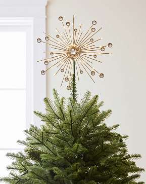 Gold Lit Starburst Tree Topper Gold Lit Starburst Tree Topper