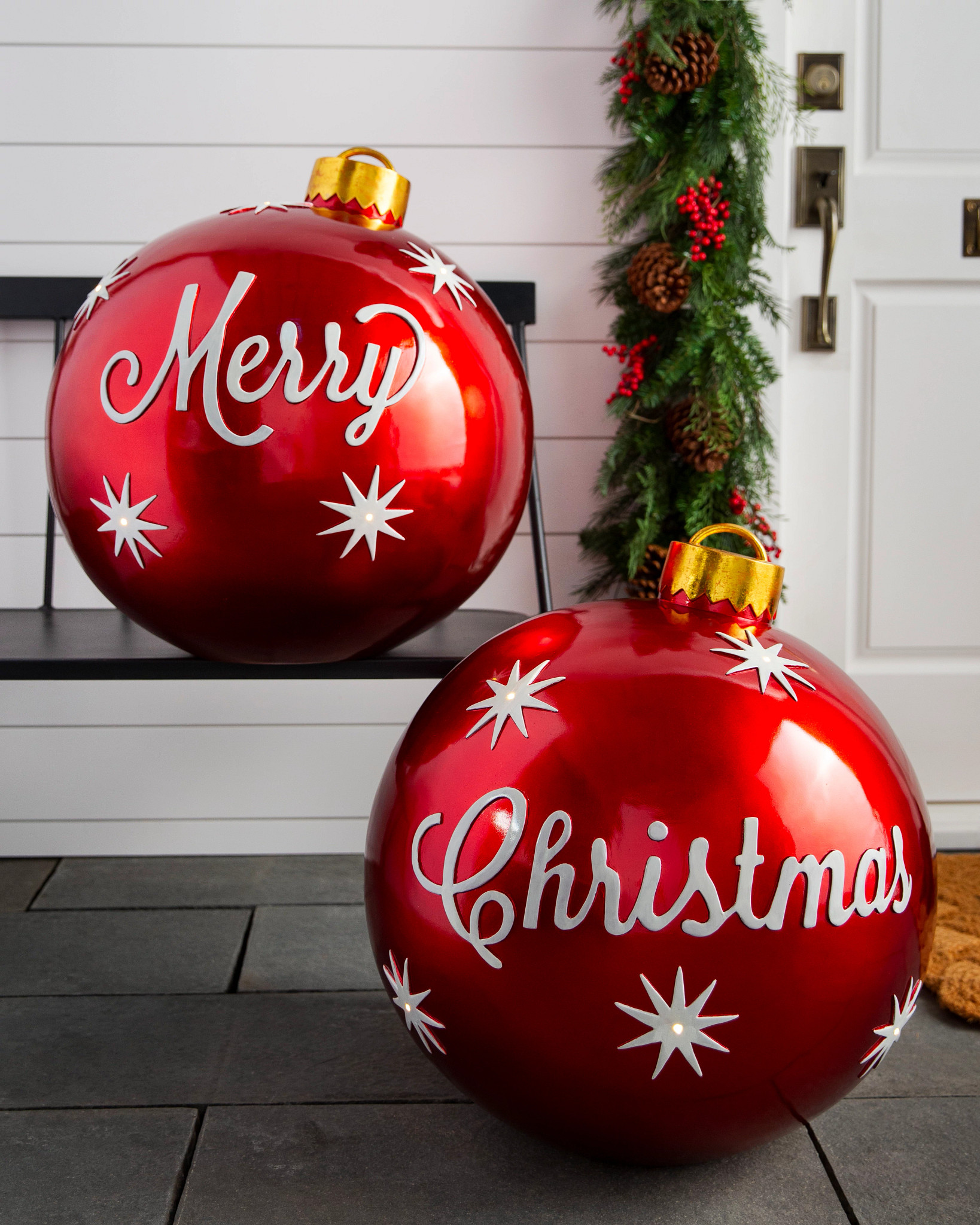 Home & Living Set of 5 Merry and Bright Christmas Ornaments Home Décor ...