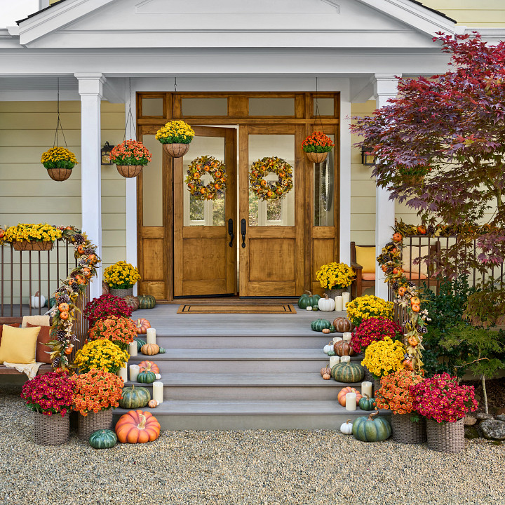 Outdoor Fall Décor Ideas for the Front Porch & Patio | Balsam Hill