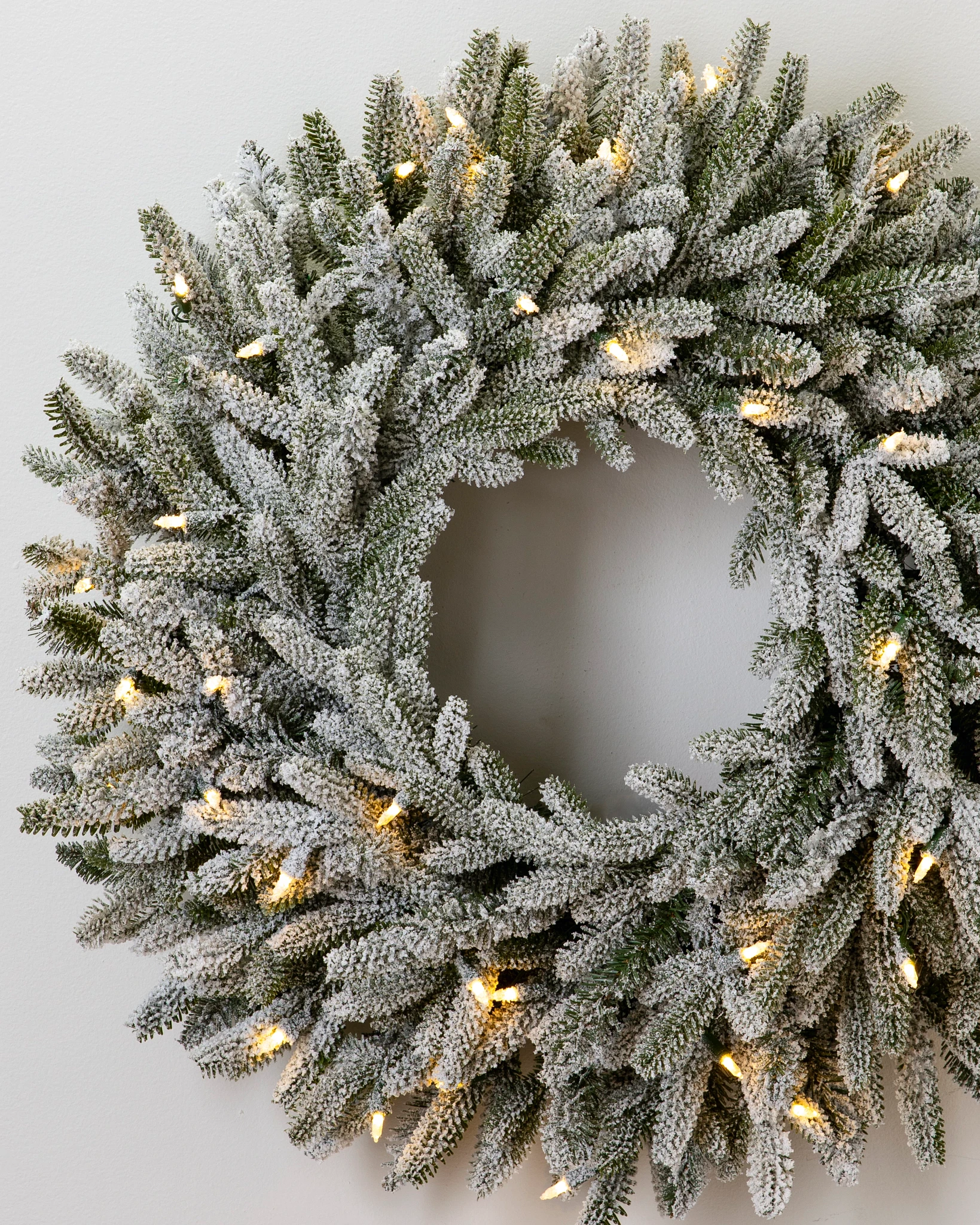 Couronne De Pin Norfolk 19,6 Pouces - Couronne Noël Artificielle Real Touch Pour Porte D'Entrée