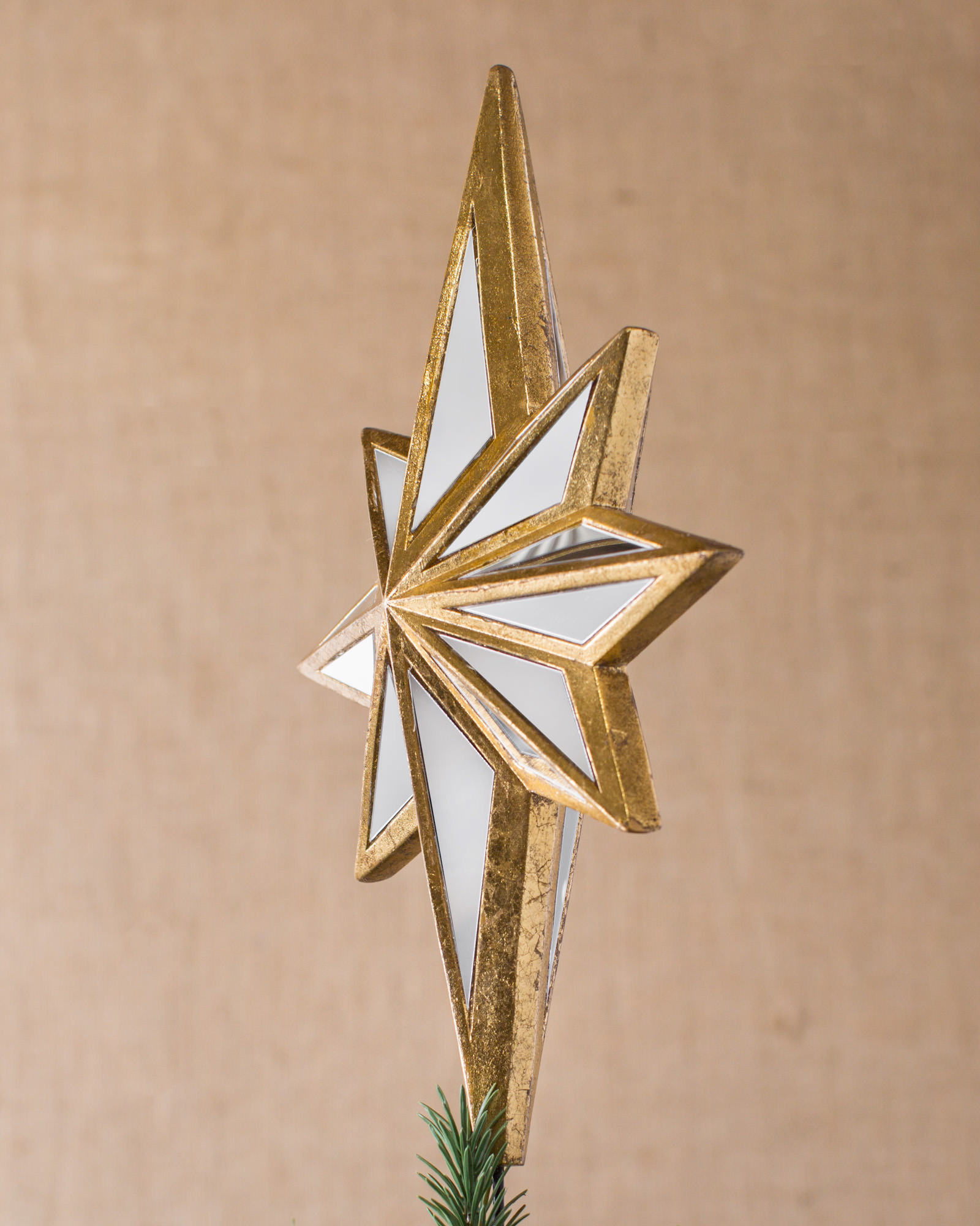 DoubleSided Mirrored Star Tree Topper Balsam Hill