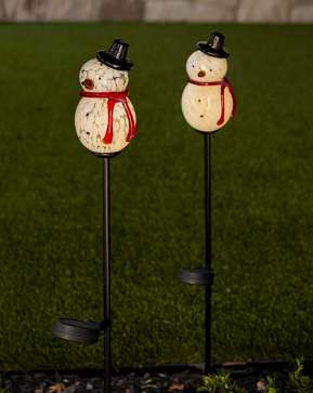 Solar Snowman Pathway Light Set Solar Snowman Pathway Light Set