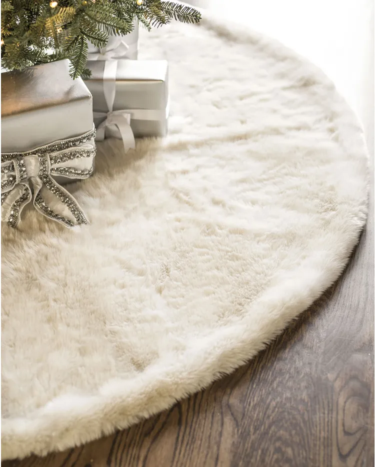 Faux fur tree skirts deals