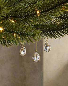 Rhinestone Gem Drop Bauble Set Rhinestone Gem Drop Bauble Set