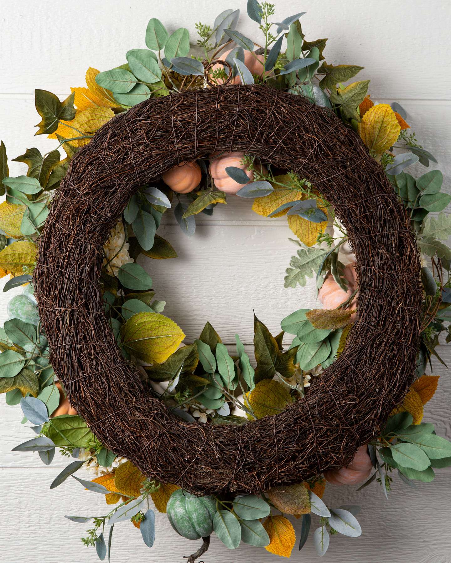 Balsam Hill Fairytale Pumpkin Wreath Closeup