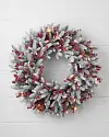 Red Berry Frosted Fraser Fir Wreath 30in LED Clear by Balsam Hill SSC