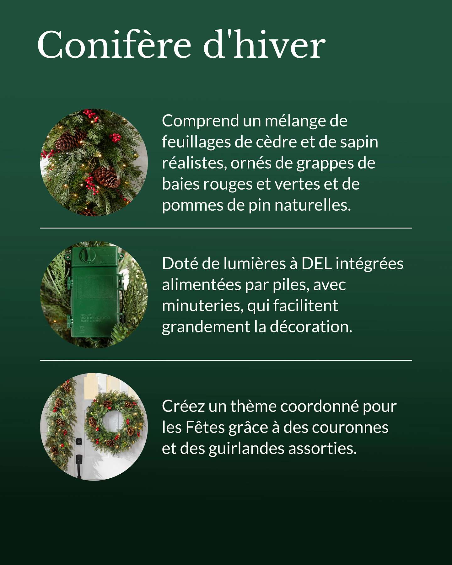 Outdoor Winter Evergreen Garland