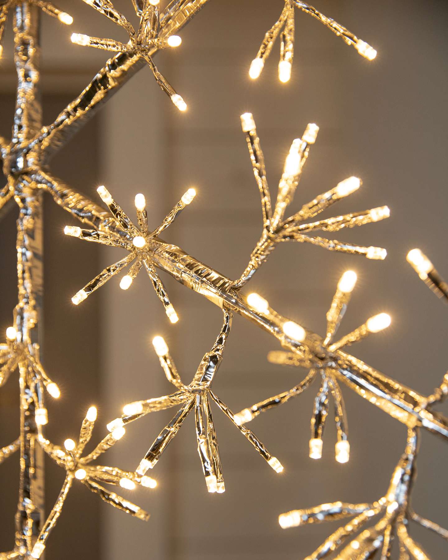 Balsam Hill Lit Winter Flurry Snowflake 32-Inch Close-Up View