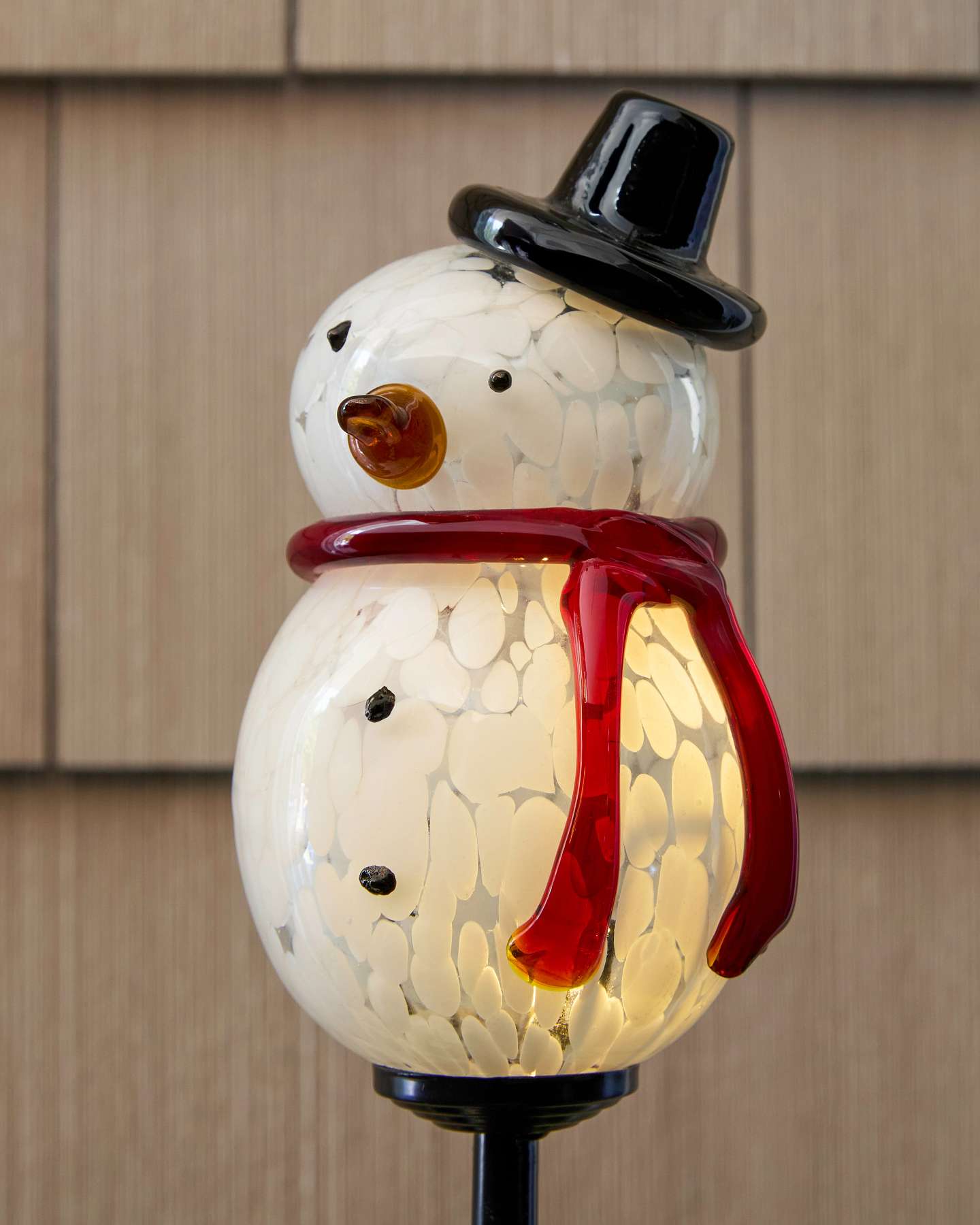 Solar Snowman Pathway Lights, Set of 4