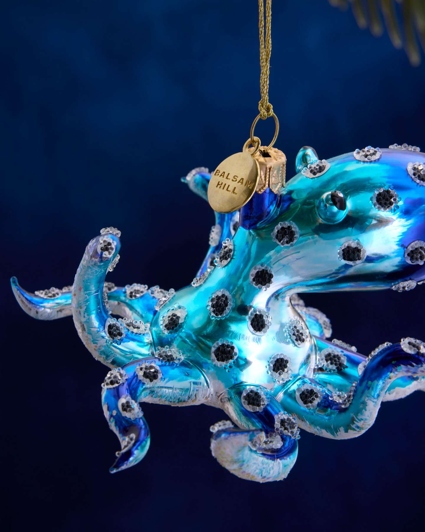 Balsam Hill Studio Blue Octopus Ornament