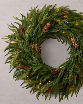 Real-Feel® Pinecone Wreath Real-Feel® Pinecone Wreath