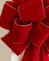 Burgundy Pre Made Wired Ribbon Bows by Balsam Hill Closeup 10