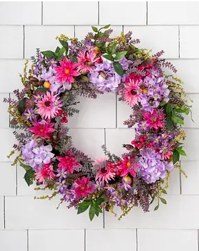 Outdoor Vibrant Summer Bloom Wreath Outdoor Vibrant Summer Bloom Wreath