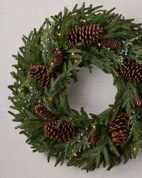 Real-Feel® Cypress Juniper Berry Wreath Real-Feel® Cypress Juniper Berry Wreath