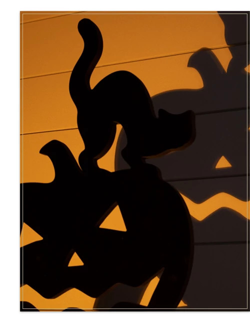 LYWYGG Sfondo Fotografico Halloween 2.4x1.8m - Jack-o-lantern, Vinile, Per Feste E Decorazioni - 2