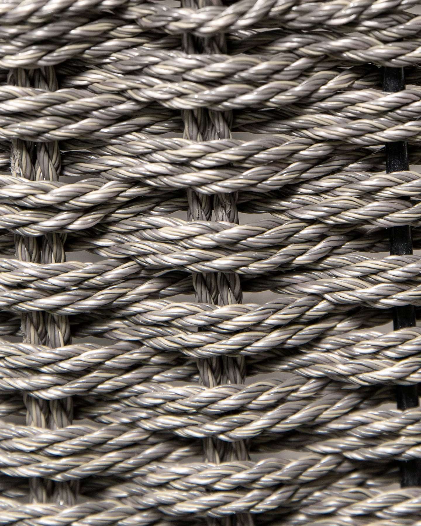 Balsam Hill Gray Outdoor Woven Basket Closeup of Intricate Weaving