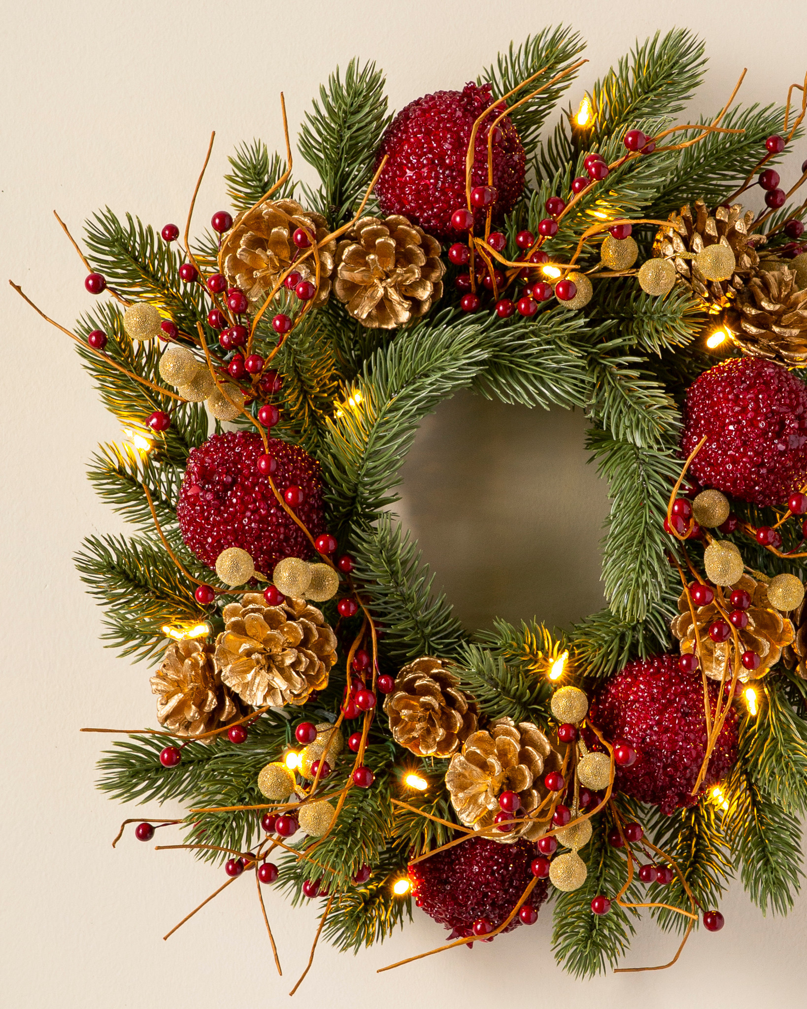 Vermont White Spruce Bordeaux Wreath