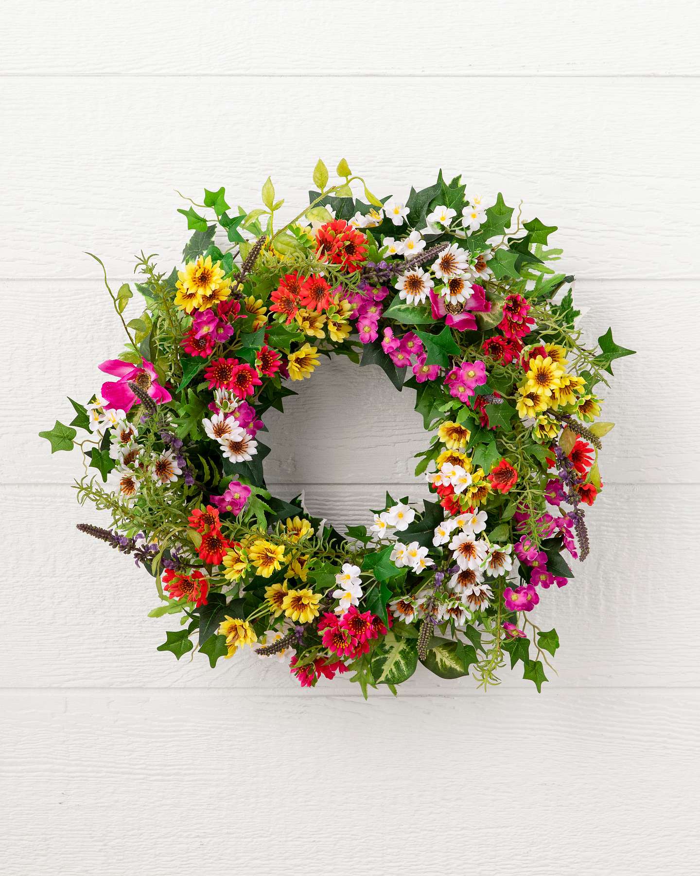 Balsam Hill Outdoor Meadow Artificial Spring Wreath 22-Inch Unlit