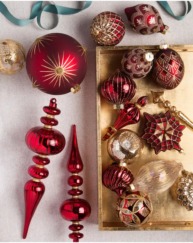 Brilliant Bordeaux Ornament Set by Balsam Hill Lifestyle 10