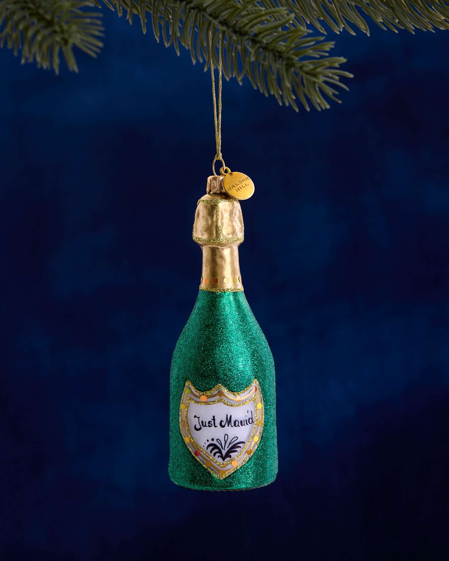 Balsam Hill Studio Just Maui'd Champagne Bottle Ornament