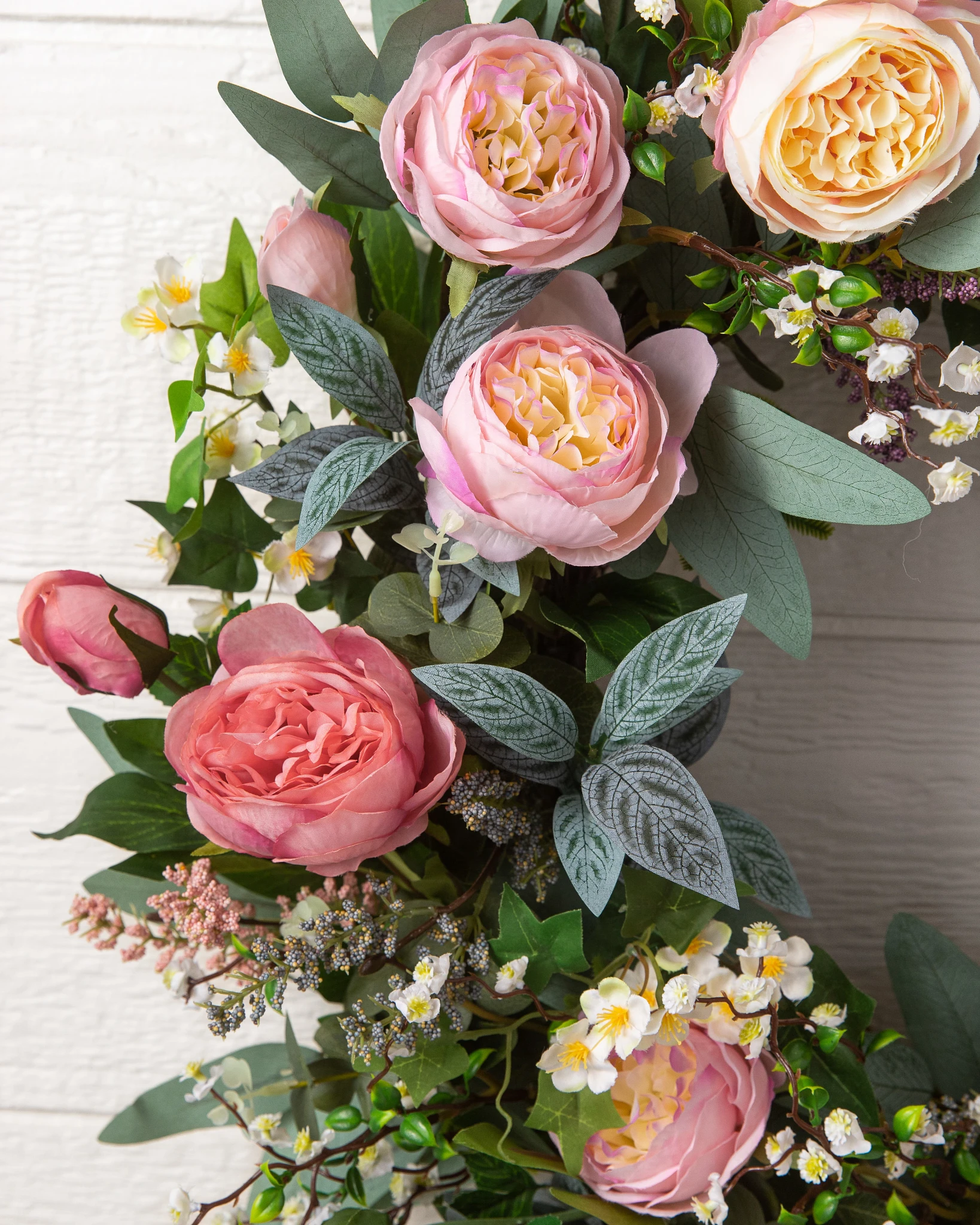 Outdoor Provence Rose Artificial Spring Wreath | Balsam Hill