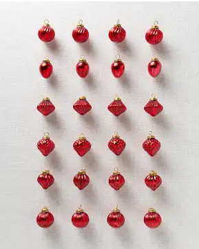 Red BH Essentials Mercury Glass Bauble Set Red BH Essentials Mercury Glass Bauble Set