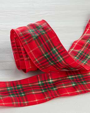 Red Tartan Christmas Tree Ribbon Red Tartan Christmas Tree Ribbon