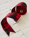 2.5"x10 Yards Red Plaid Ribbon by Balsam Hill Closeup 10