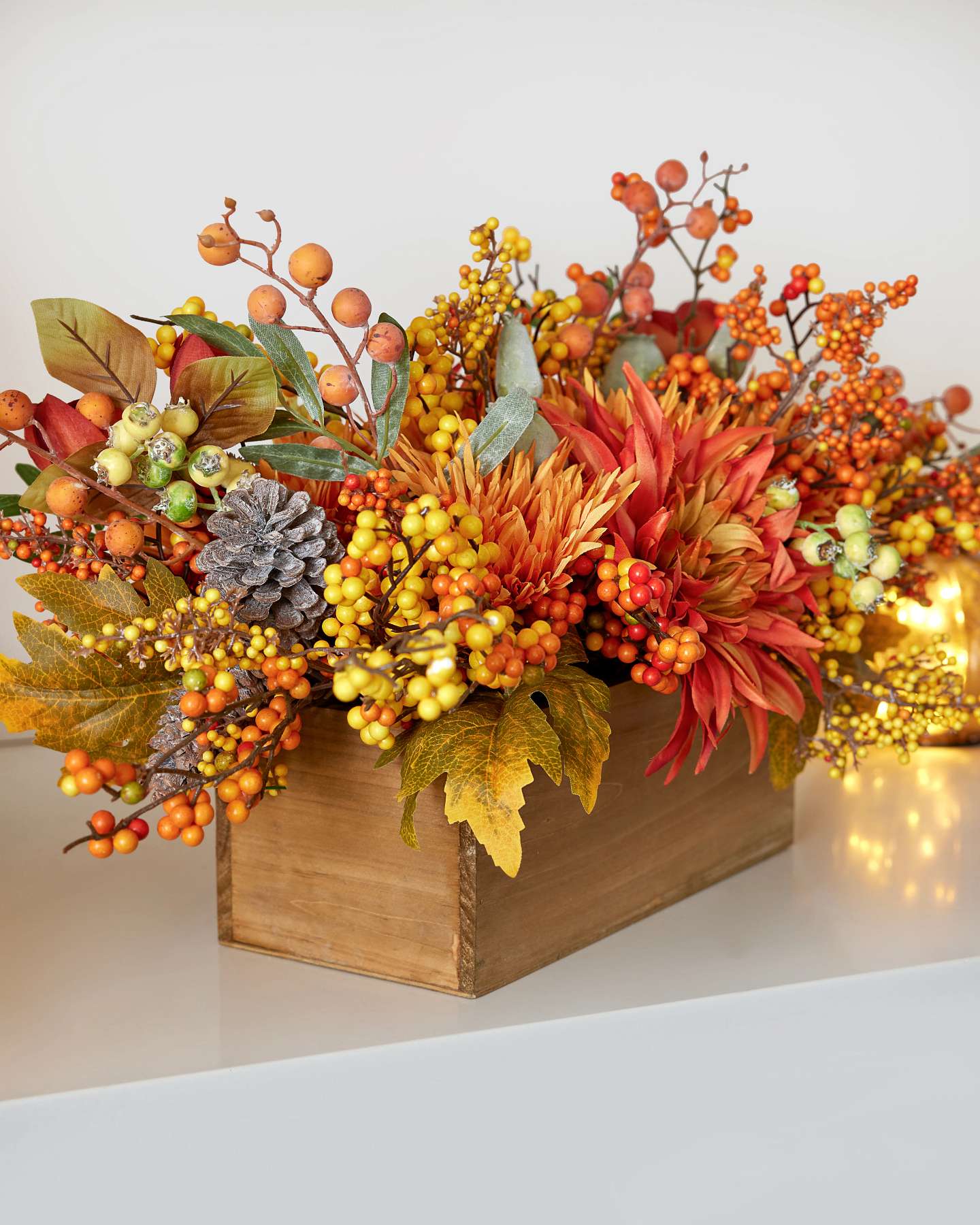 Balsam Hill Fall Berries And Blossoms Artificial Flower Arrangement