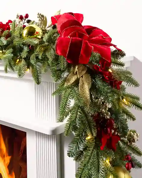 Holiday Traditions BH Fraser Fir Garland 10ft LED Clear by Balsam Hill SSC