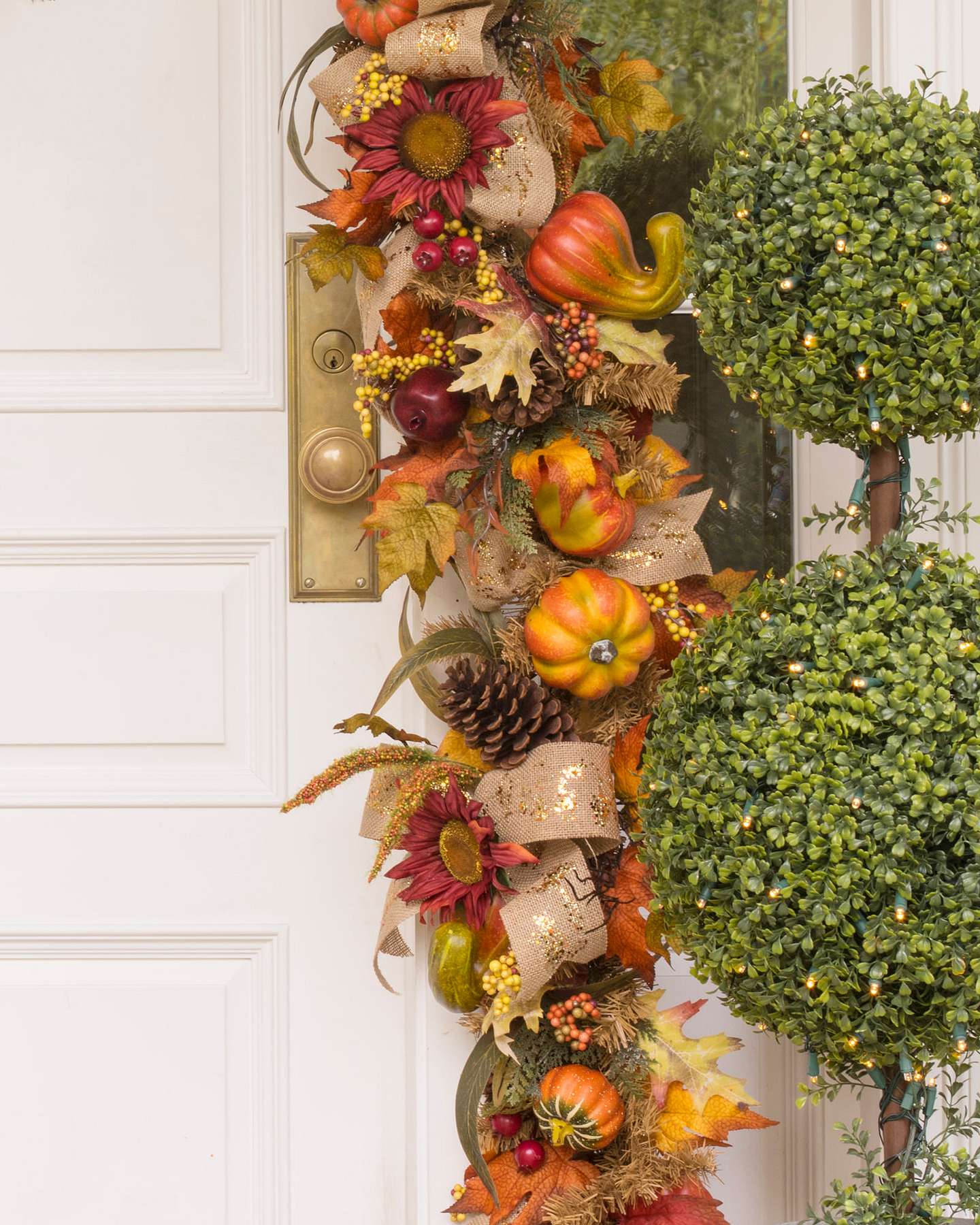 Balsam Hill Fall Harvest Artificial Garland 6-Foot Unlit Closeup