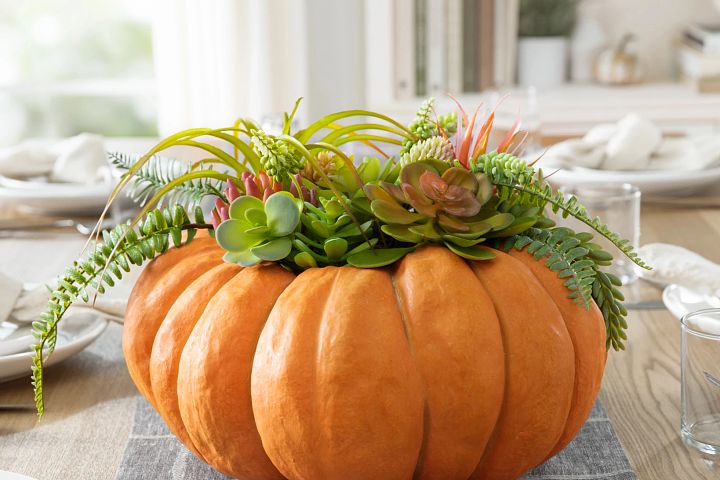 Pumpkin Decorating with Flowers