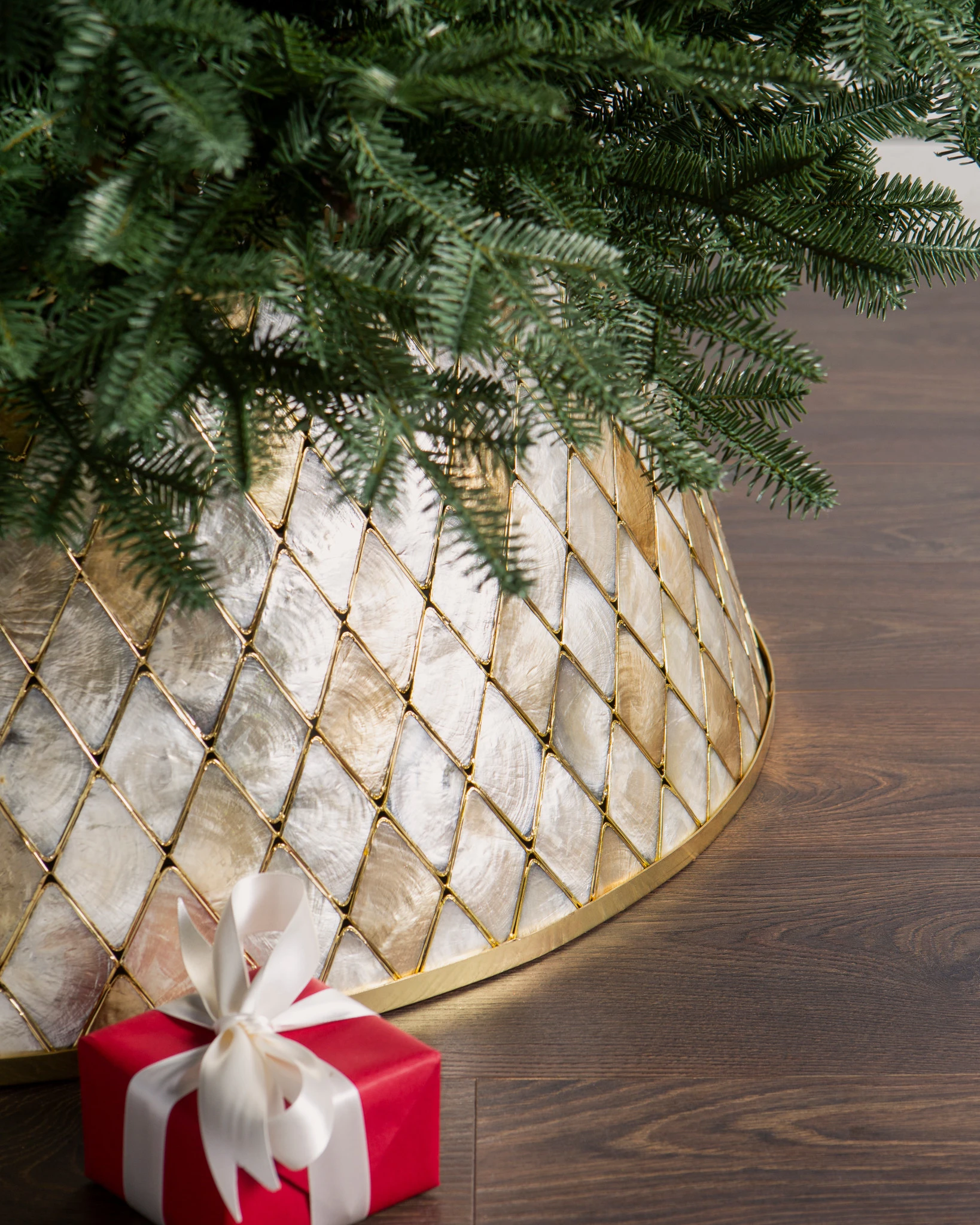 Capiz Christmas Tree Collar | Balsam Hill