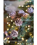 Winlyn 8 Pcs Snowy Natural Pinecone Picks Sprays Christmas Picks Spruce  Pine Cones Branches Ornaments 14 Tall for Christmas Tree Rustic Floral
