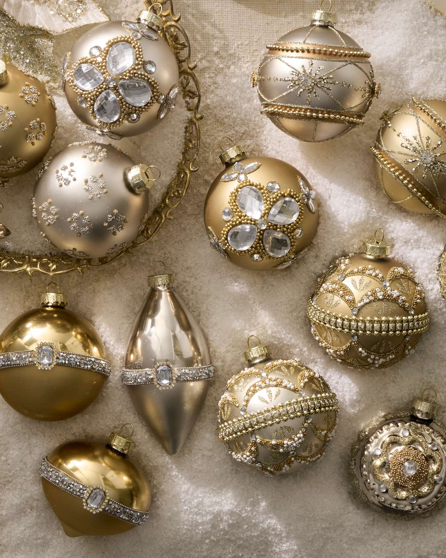 Set di decorazioni gioiello assortite Vintage in vetro