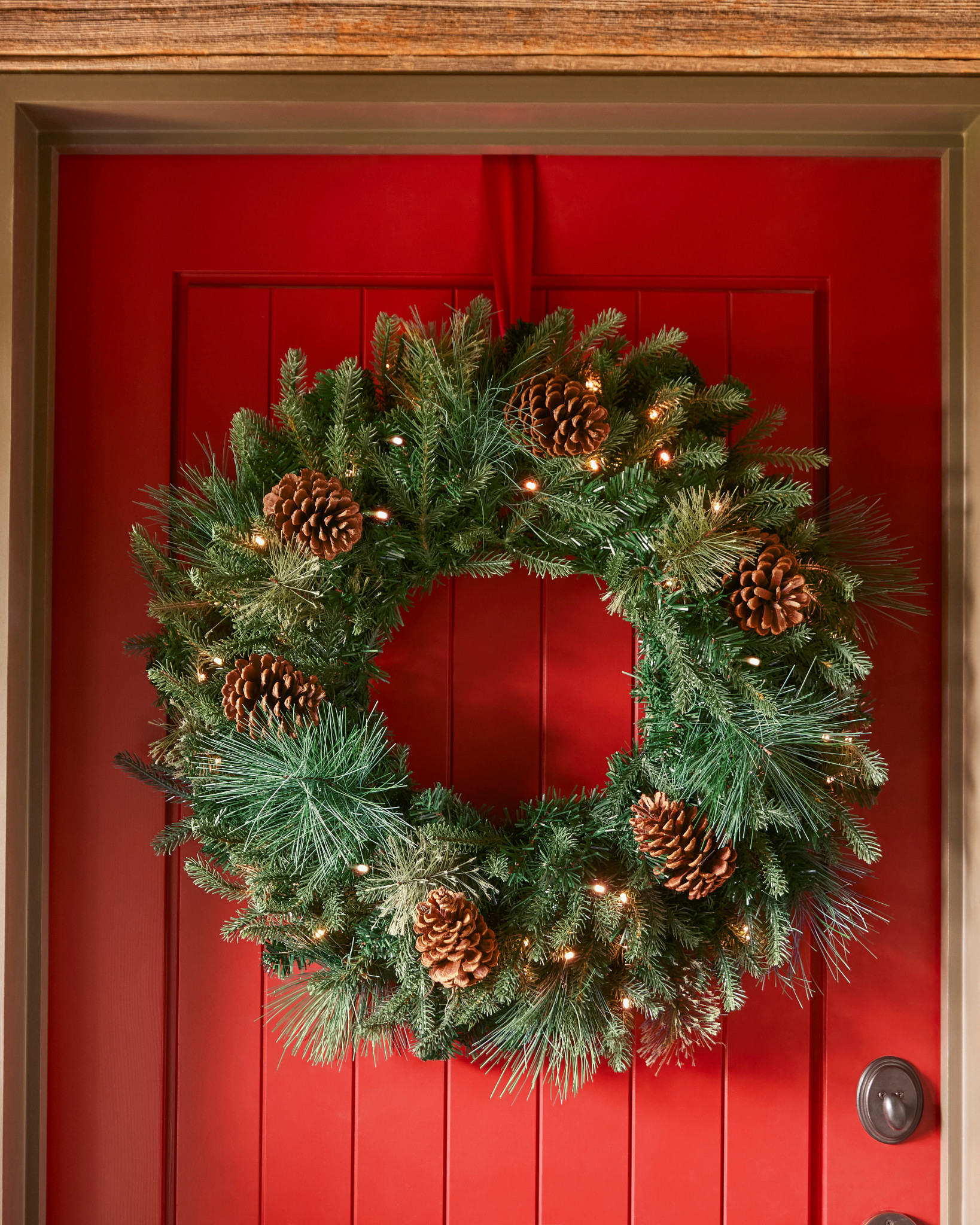 深い森のリース Christmas wreath Christmas Wreath for Front Door, Rustic Winter Décor, Red Berry
