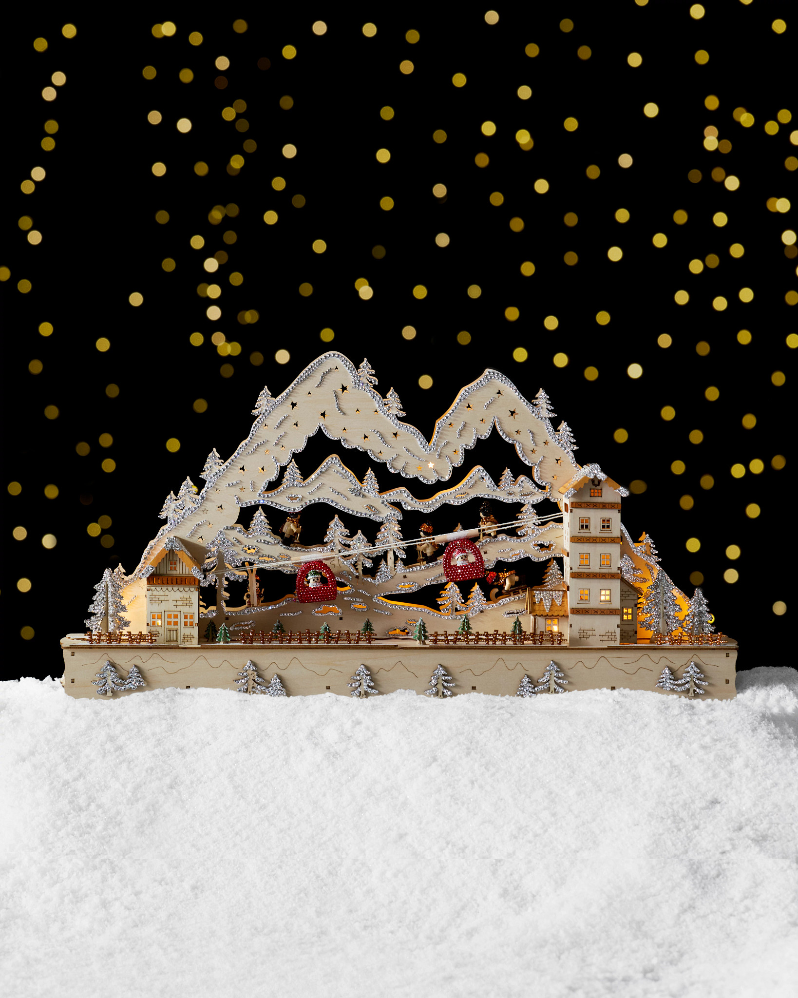 Balsam Hill Animated Ski Resort Featuring Crystals by Swarovski®