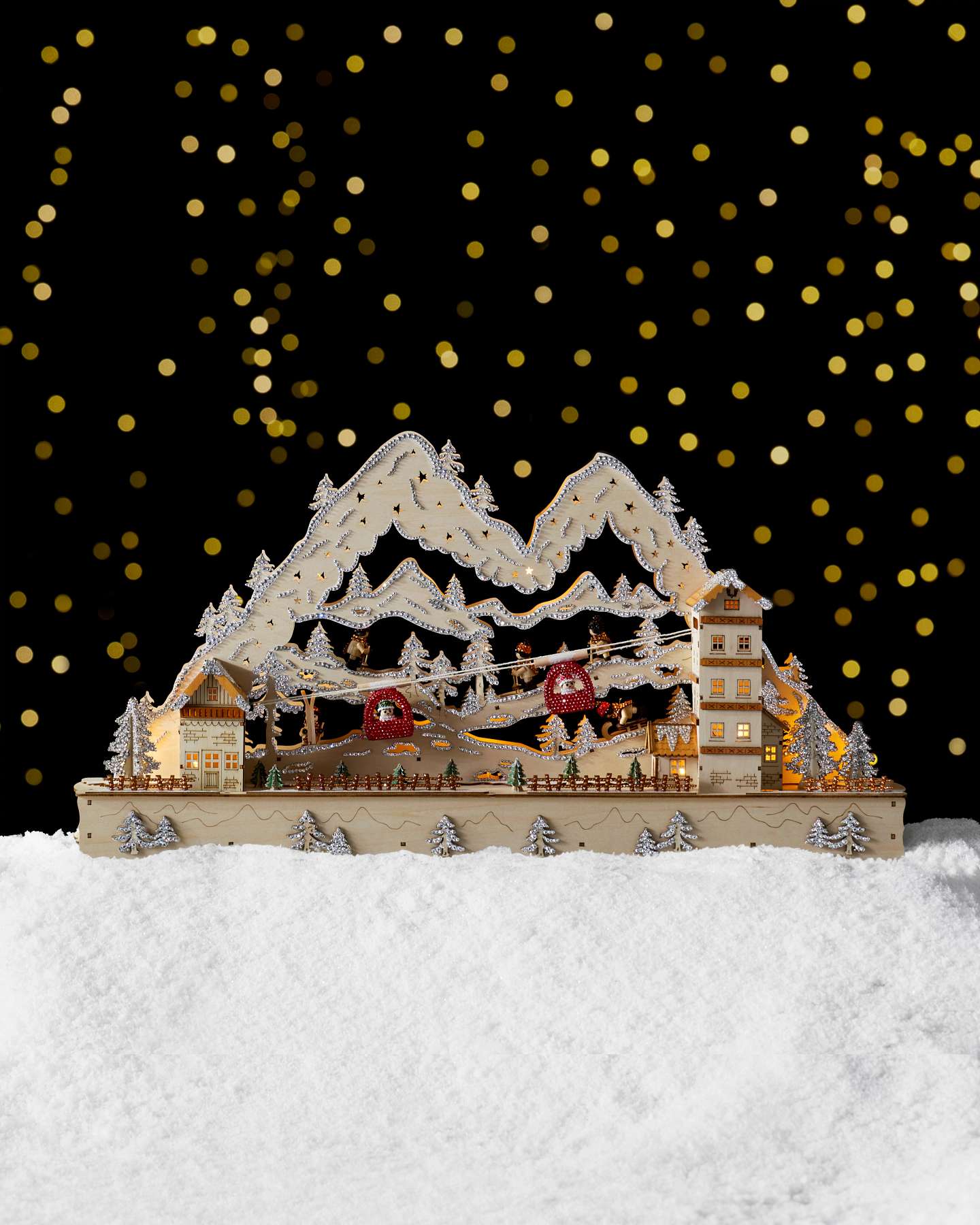 Balsam Hill Animated Ski Resort Featuring Crystals by Swarovski®