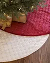 48in Ivory Lancaster Quilted Tree Skirt by Balsam Hill Main