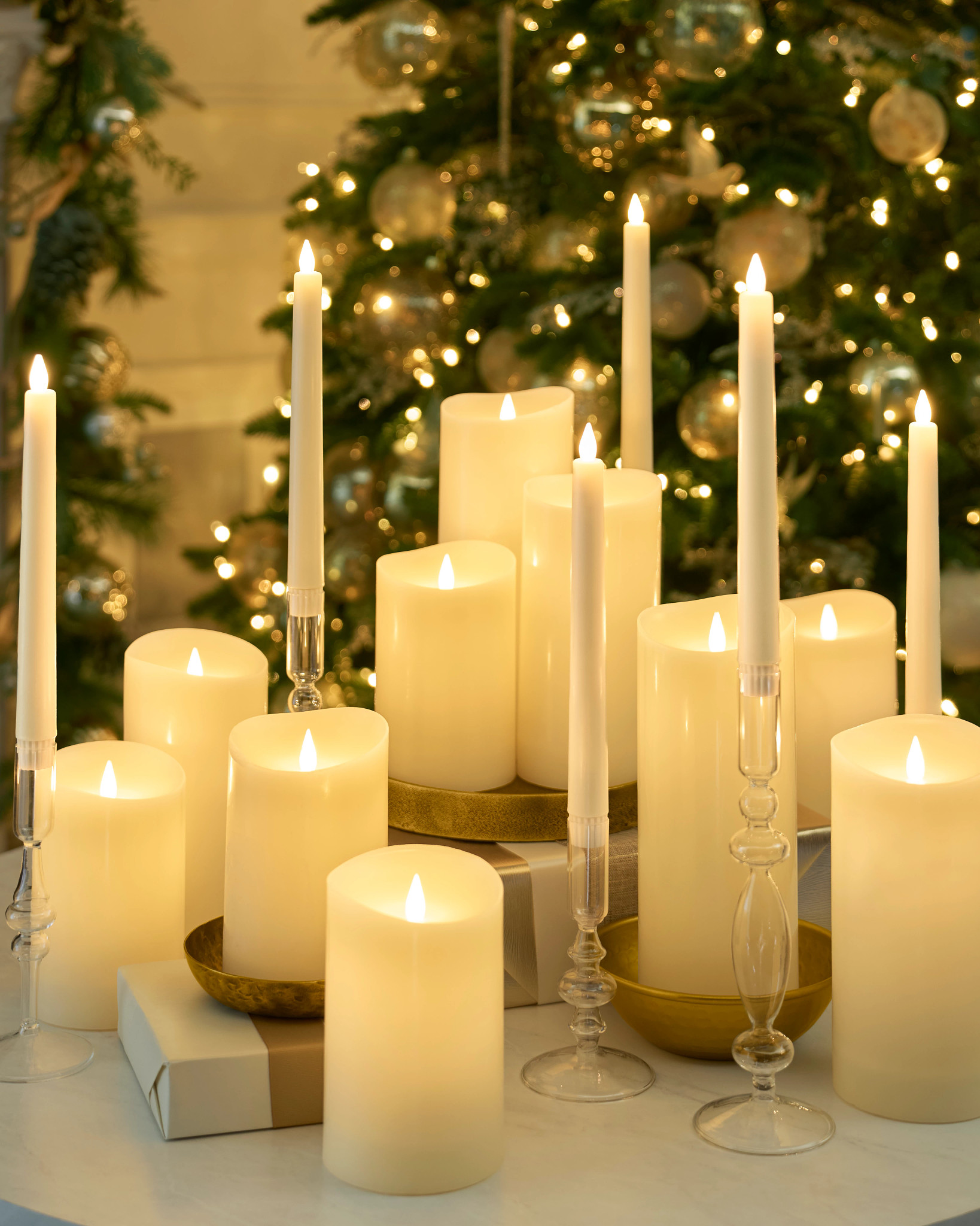 【ミラクルタワーブースターNeo3.1MAX】タリカム様 Miracle Flame Premium 3D LED Wax Pillar Candles | Balsam Hill