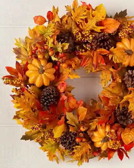 28 inches Outdoor Autumn Traditions Wreath SSCR 
by Balsam Hill