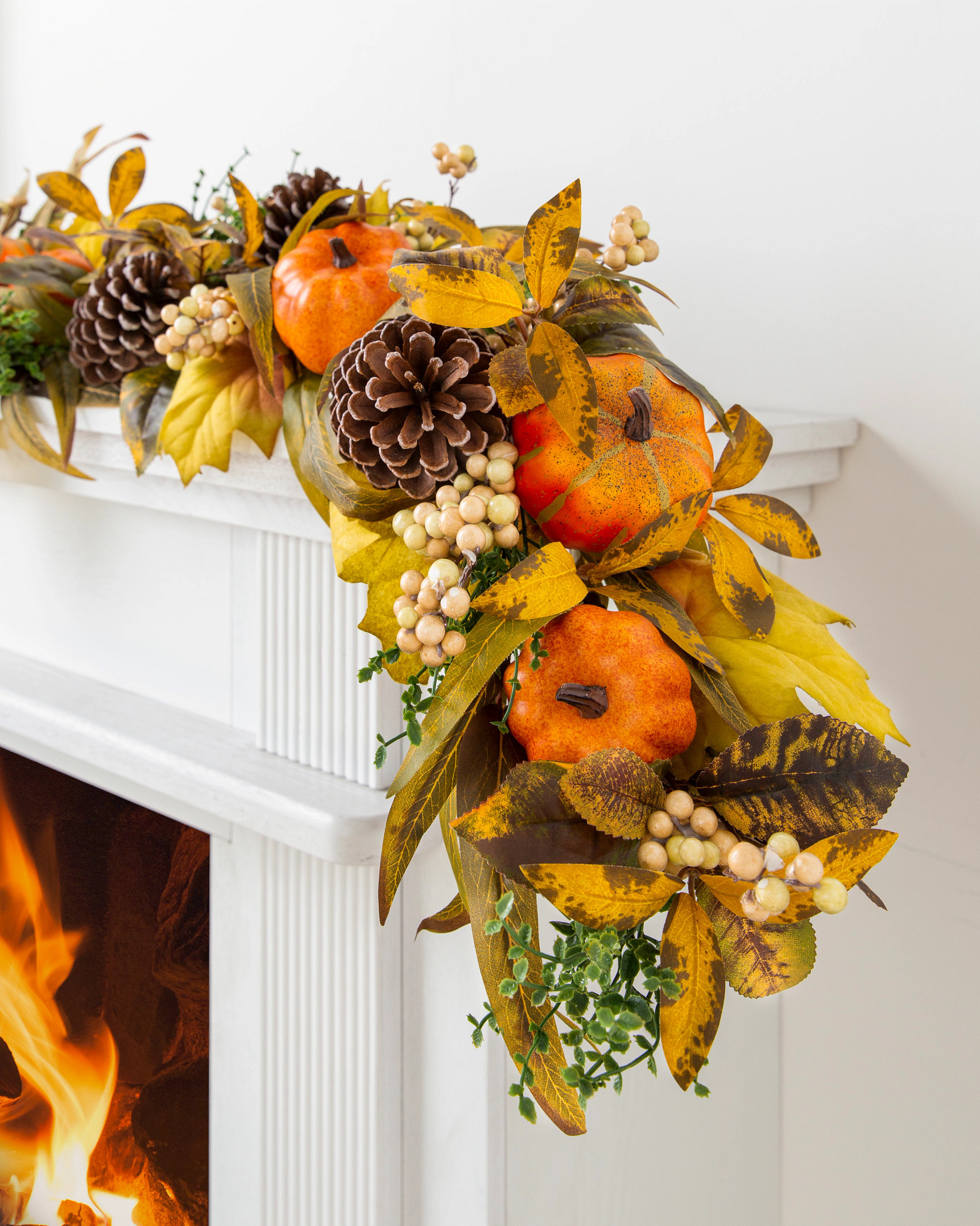 Autumn Abundance Artificial Fall Garland | Balsam Hill
