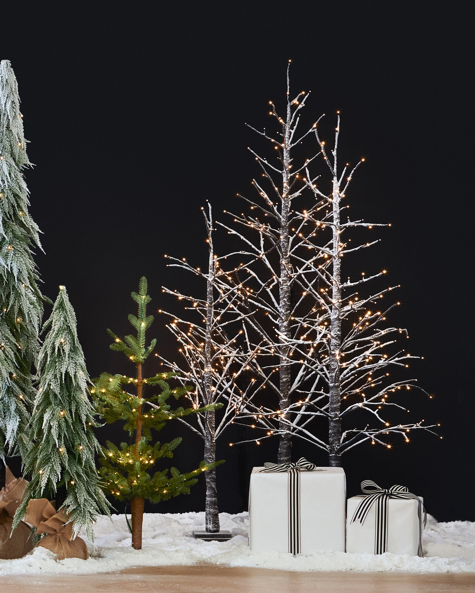 Led Tree Branch Lighted Branch Trees Snow