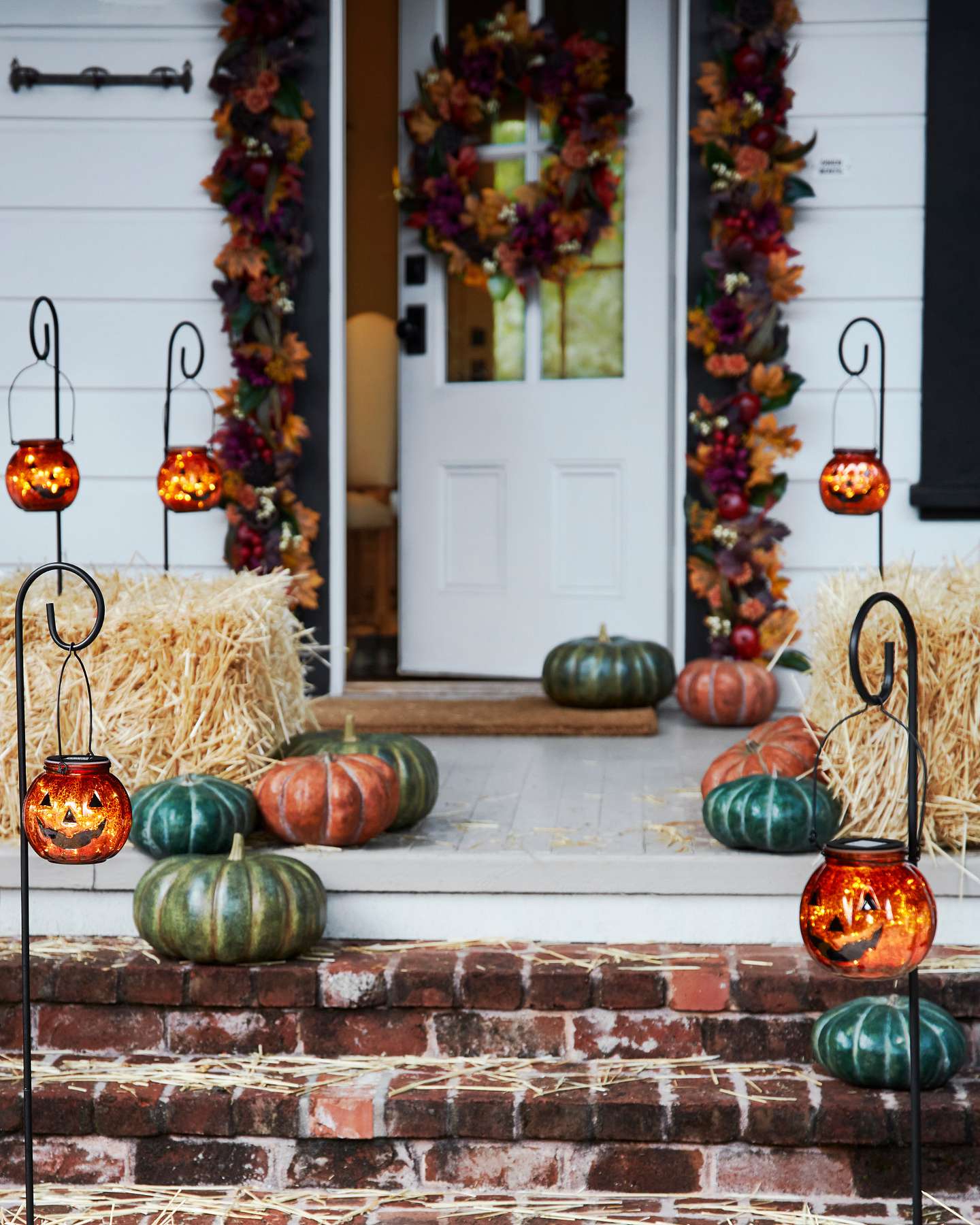 Balsam Hill Rustic Heirloom Pumpkins Set of 3 Styled on a Table