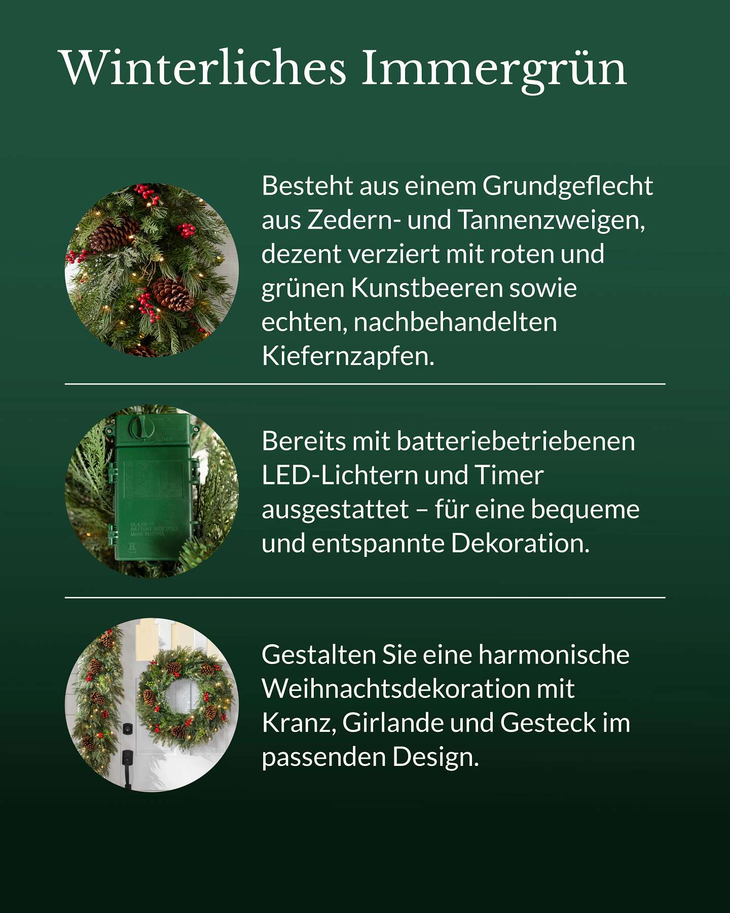 Kranz Tannenzauber für den Außenbereich