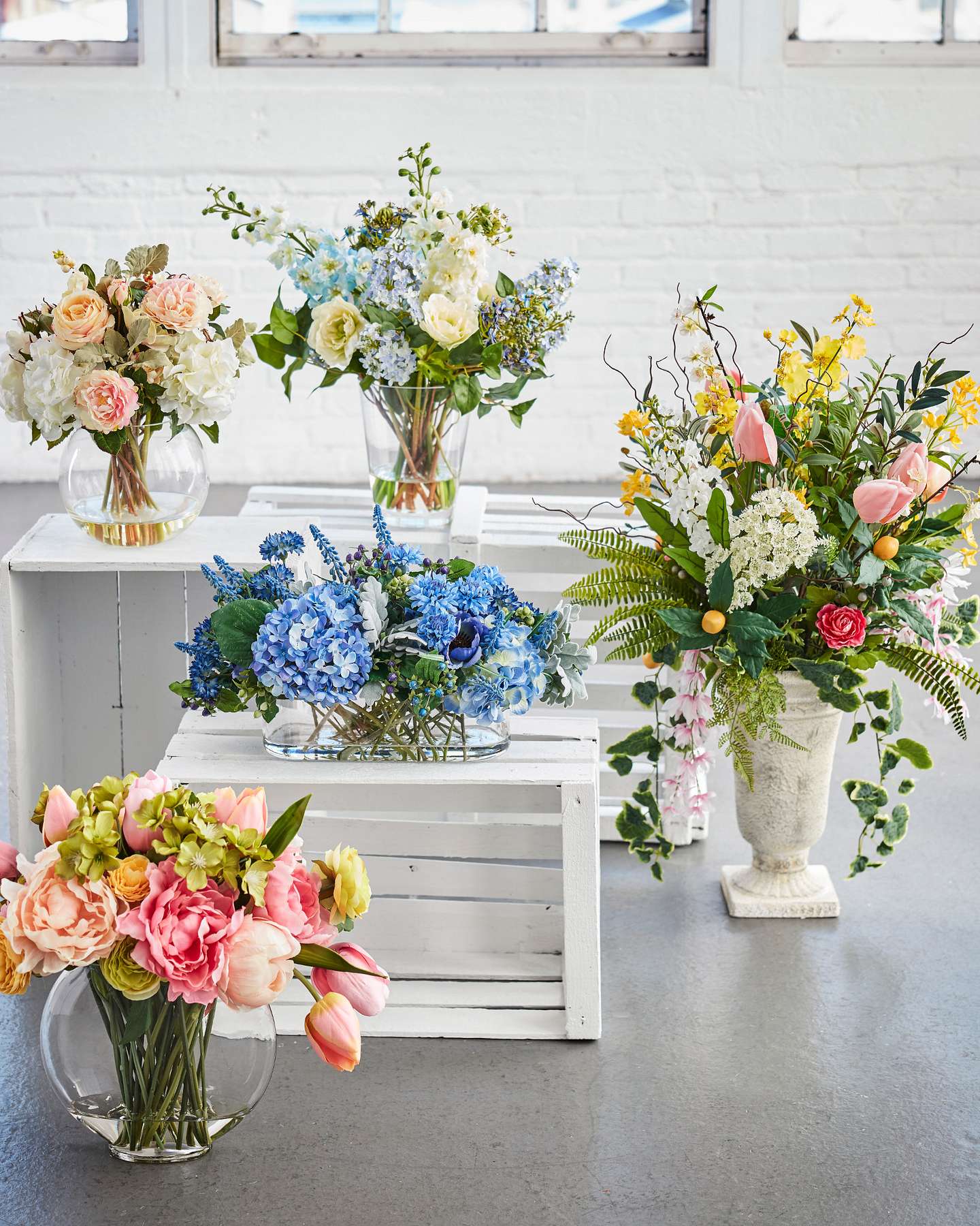 Balsam Hill Rhapsody in Blue Artificial Flower Arrangement Lifestyle View
