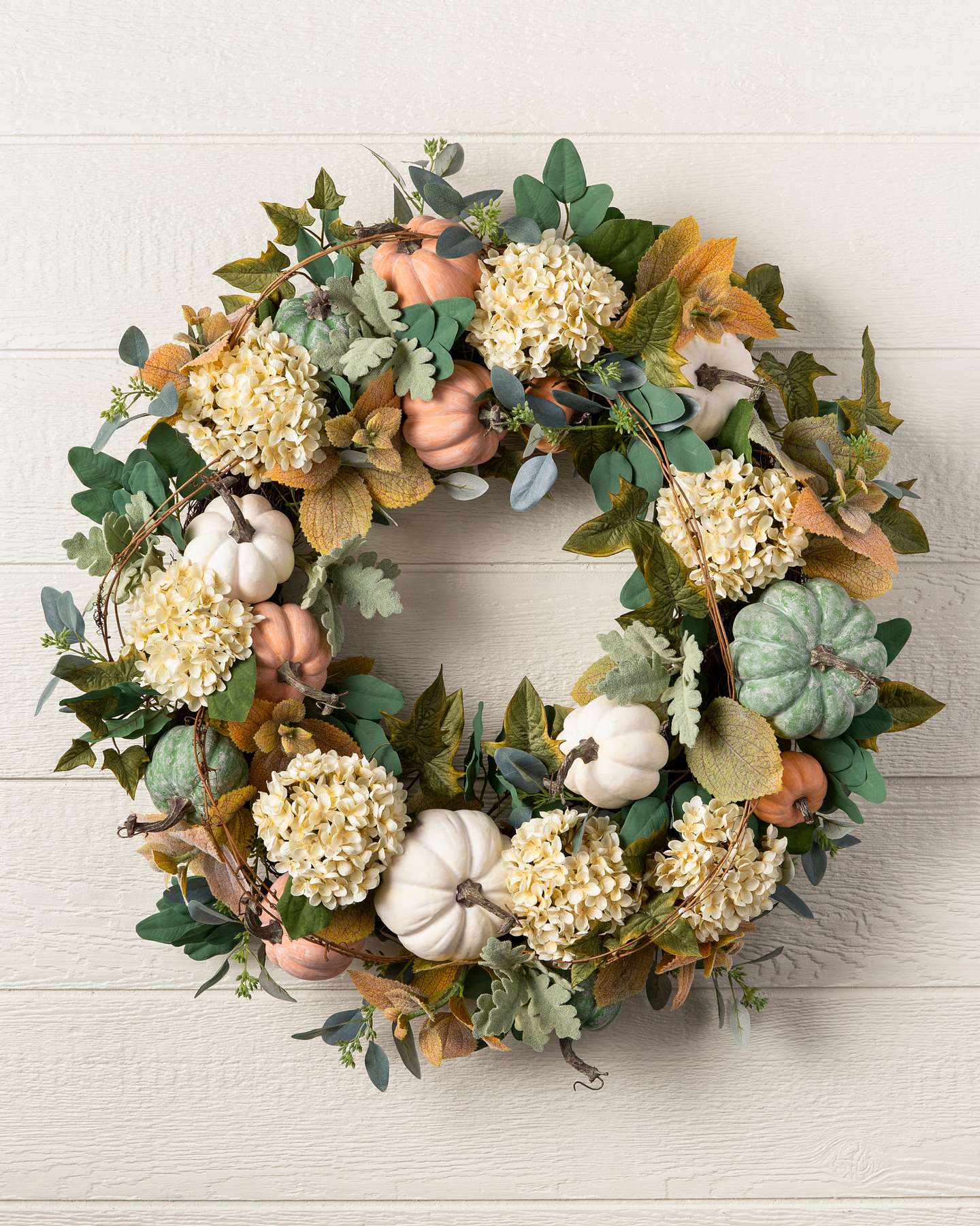Balsam Hill Fairytale Pumpkin Artificial Wreath 30-Inch Unlit Full View