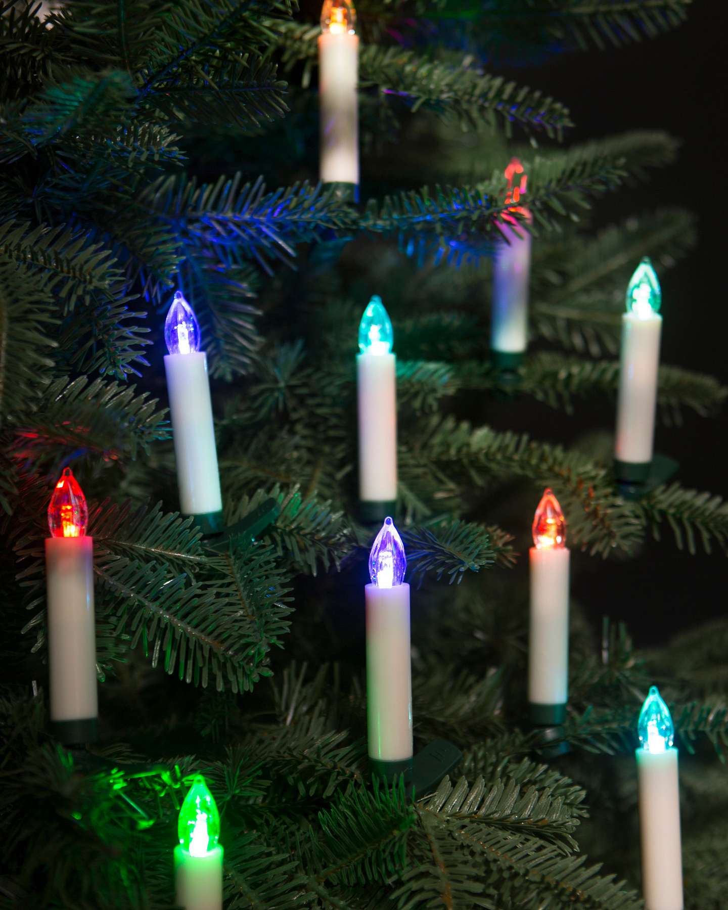 Balsam Hill Colour-Changing LED Christmas Tree Candles Set of 20 Multi-Colour Mode