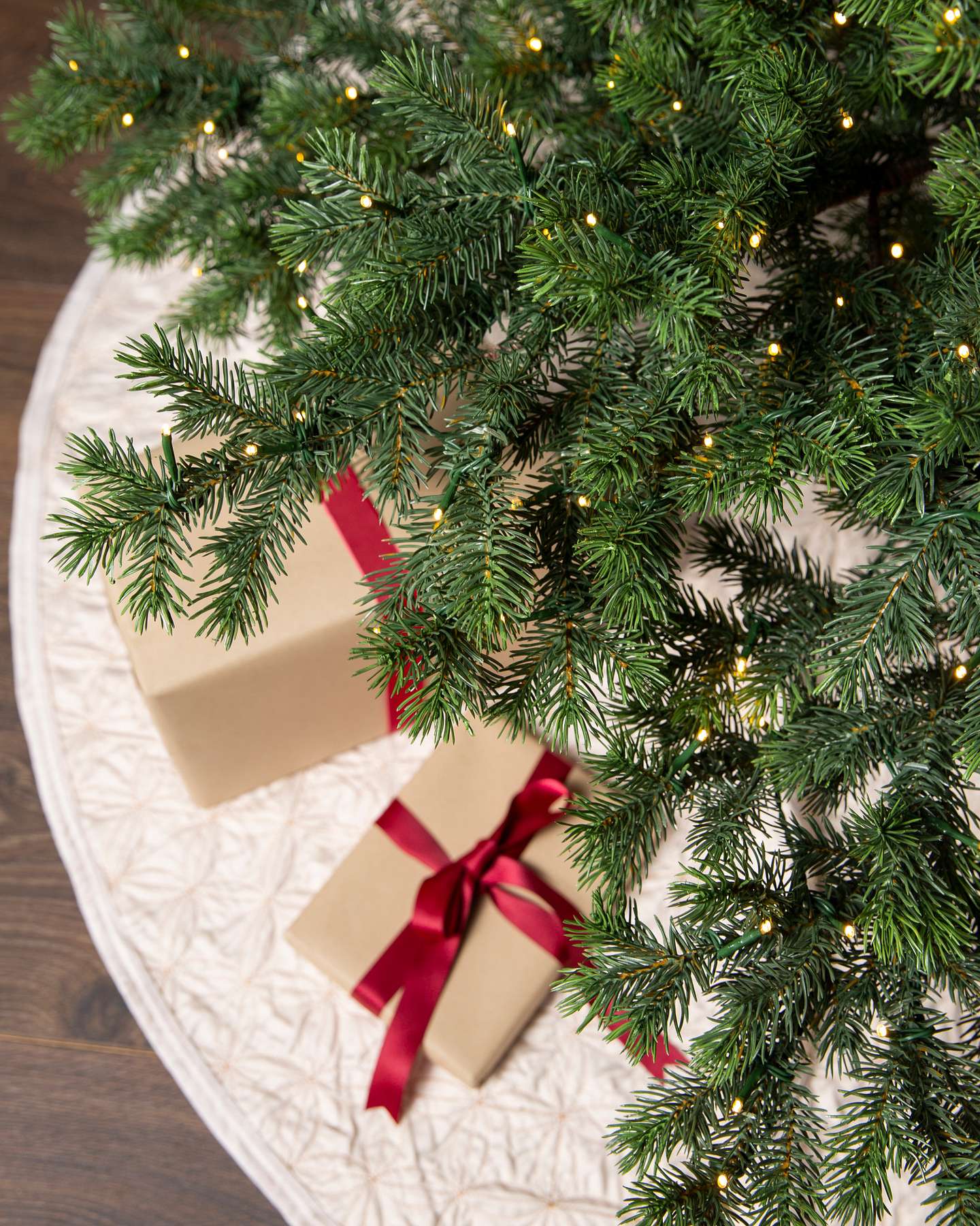 Balsam Hill Yukon Spruce Artificial Christmas Tree in a Festive Home Setting