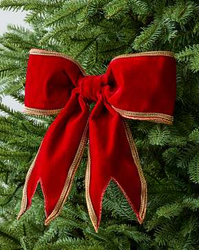 Red Velvet Gold-Edged Pre-Tied Bow Red Velvet Gold-Edged Pre-Tied Bow